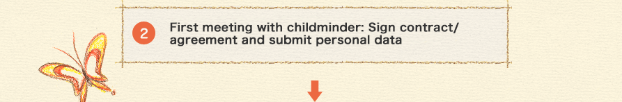 2 First meeting with childminder: Sign contract/ agreement and submit personal data